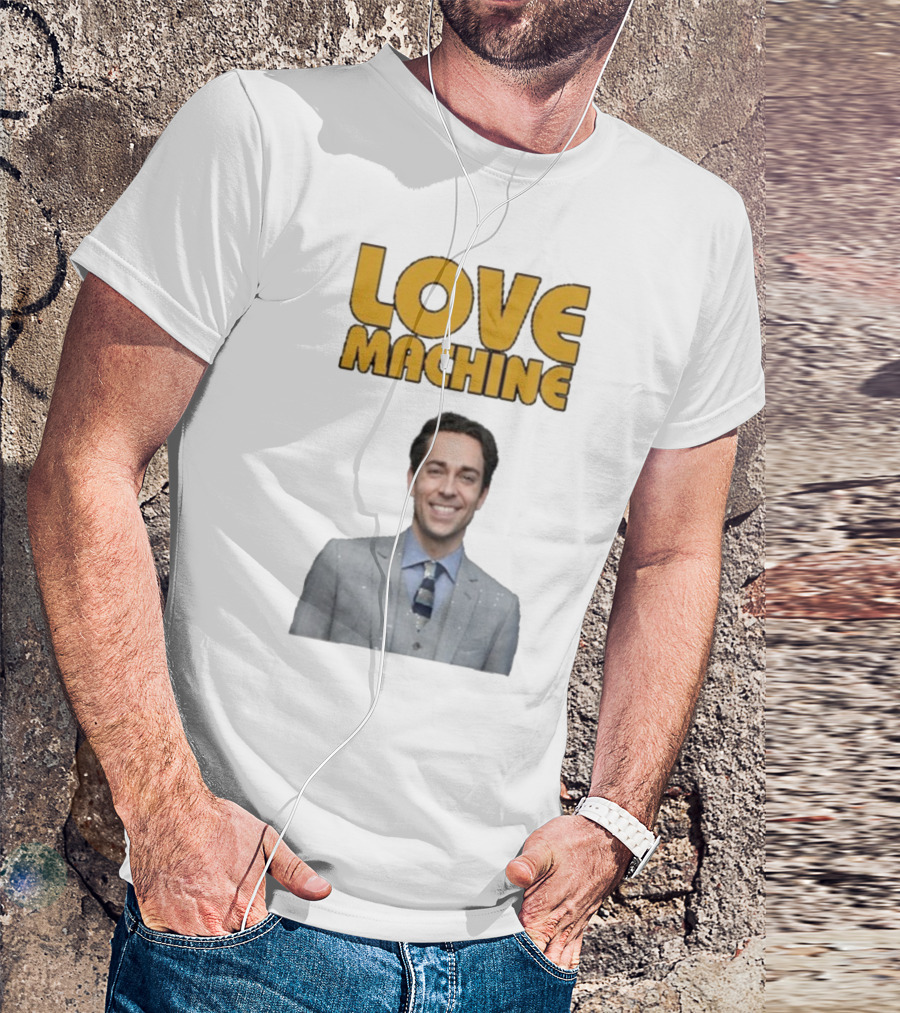 Zachary Levi Love Machine Raglan Smiling Style T-Shirt
