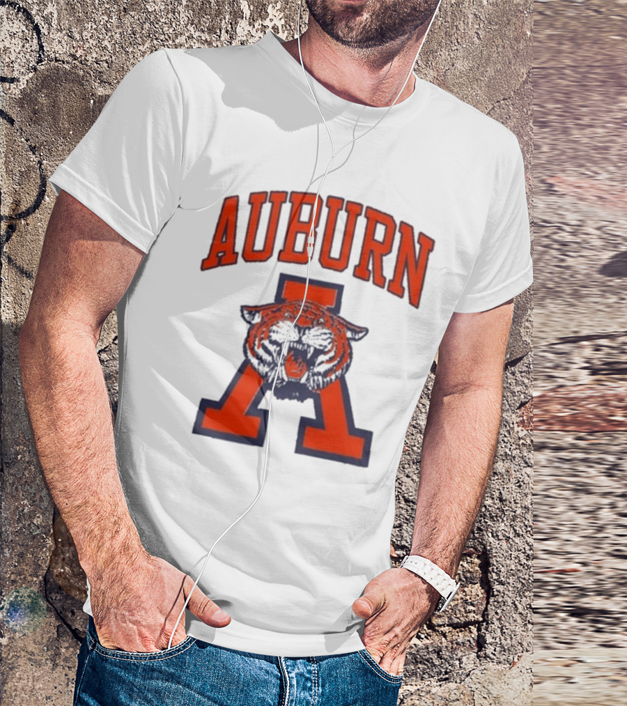 Auburn Tigers Roaring Vintage Logo Retro College Spirit T-Shirt
