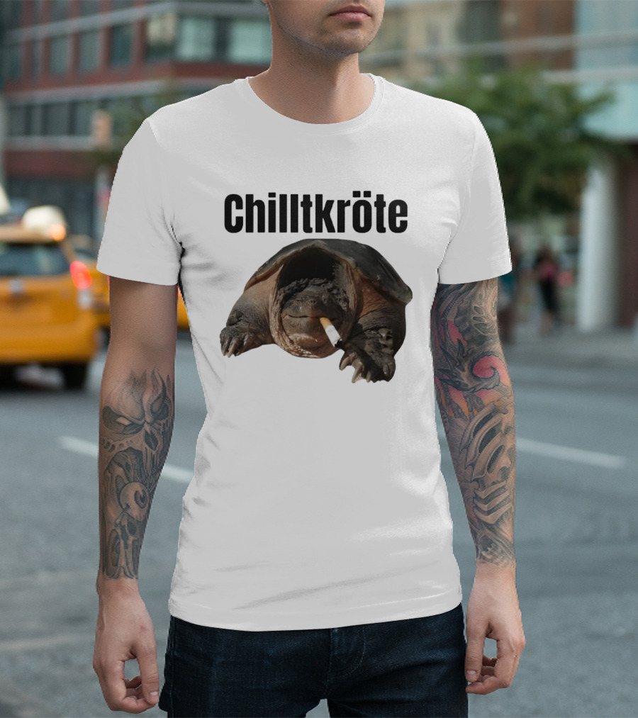 Chilltkröte Snapping Turtle With Cigarette Chelydra Serpentina T-Shirt