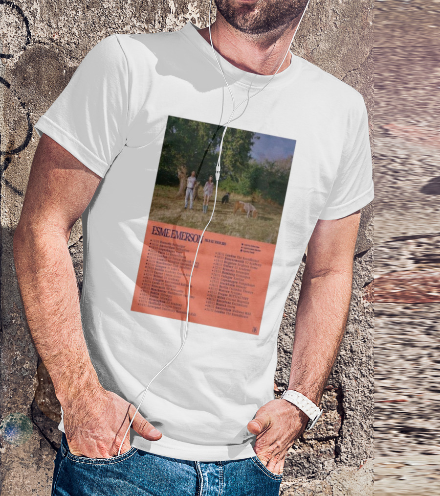 ESME EMERSON UK EU Tour 2025 Dates Featuring Dublin Paris Amsterdam London Glasgow Barcelona T-Shirt