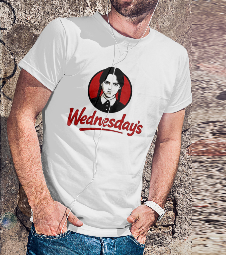 Jenna Ortega Wednesday's Parody Red Circle Graphic T-Shirt