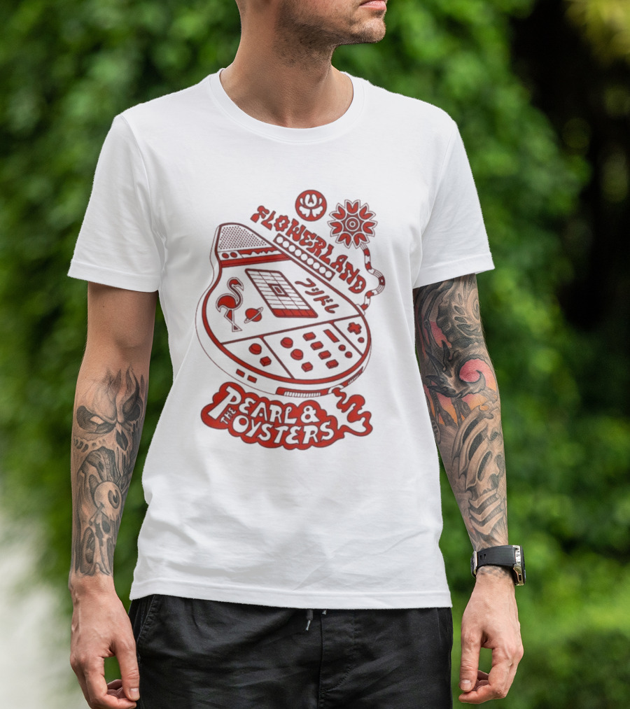 Flowerland Pearl & The Oysters Flamingo Synth Graphic T-Shirt