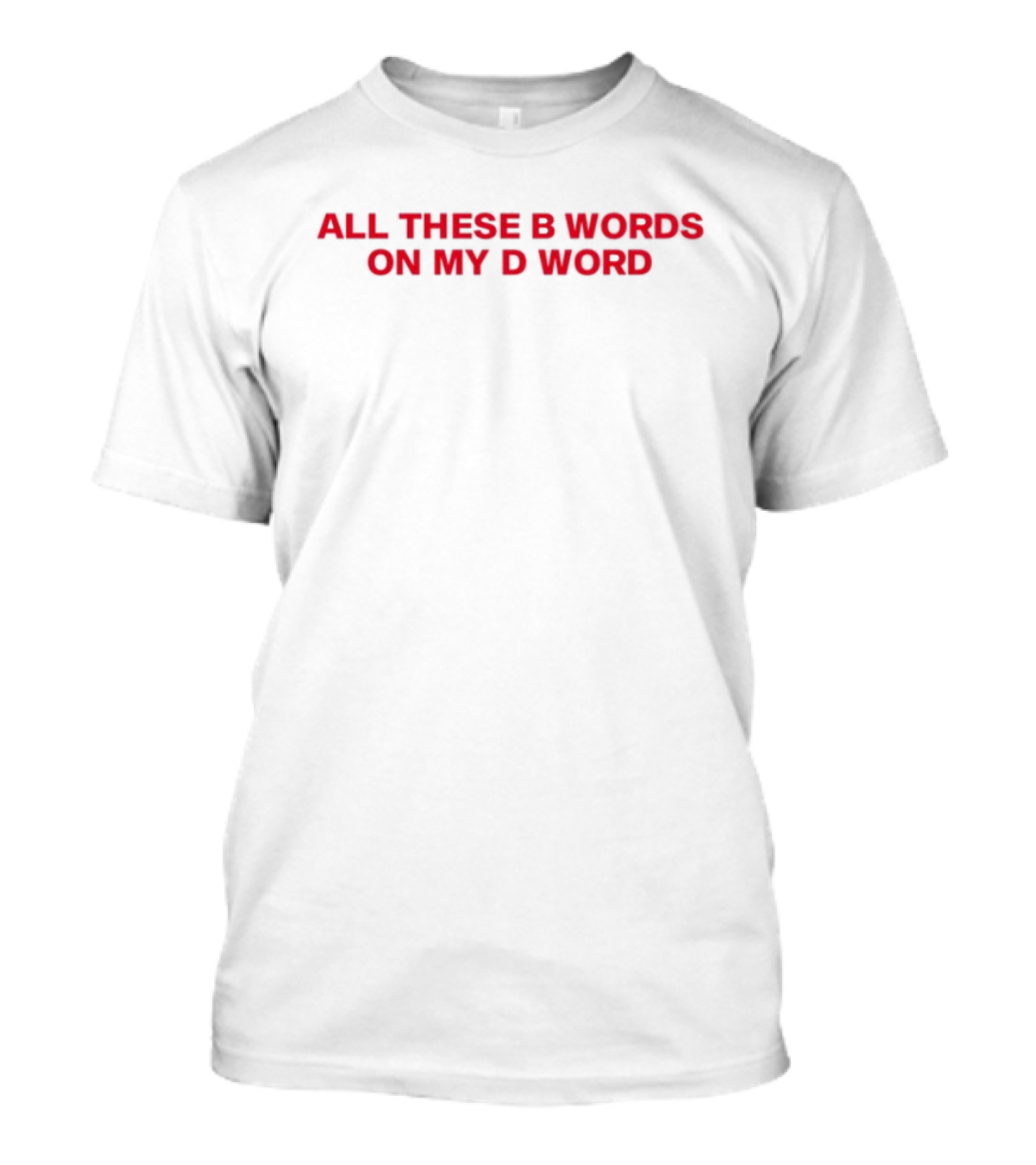 All These B Words On My D Word Funny Phrase T-Shirt