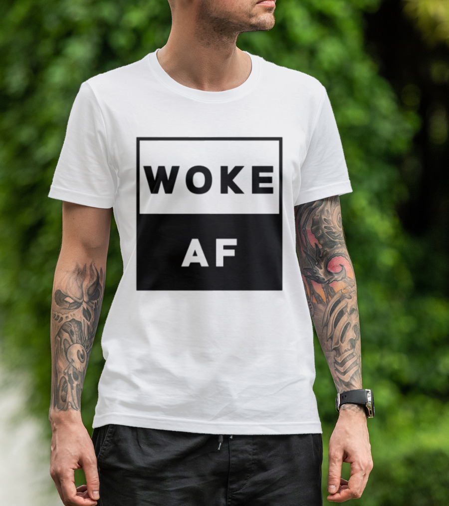 David Wearing Woke Af Bold Statement Trendy Phrase T-Shirt