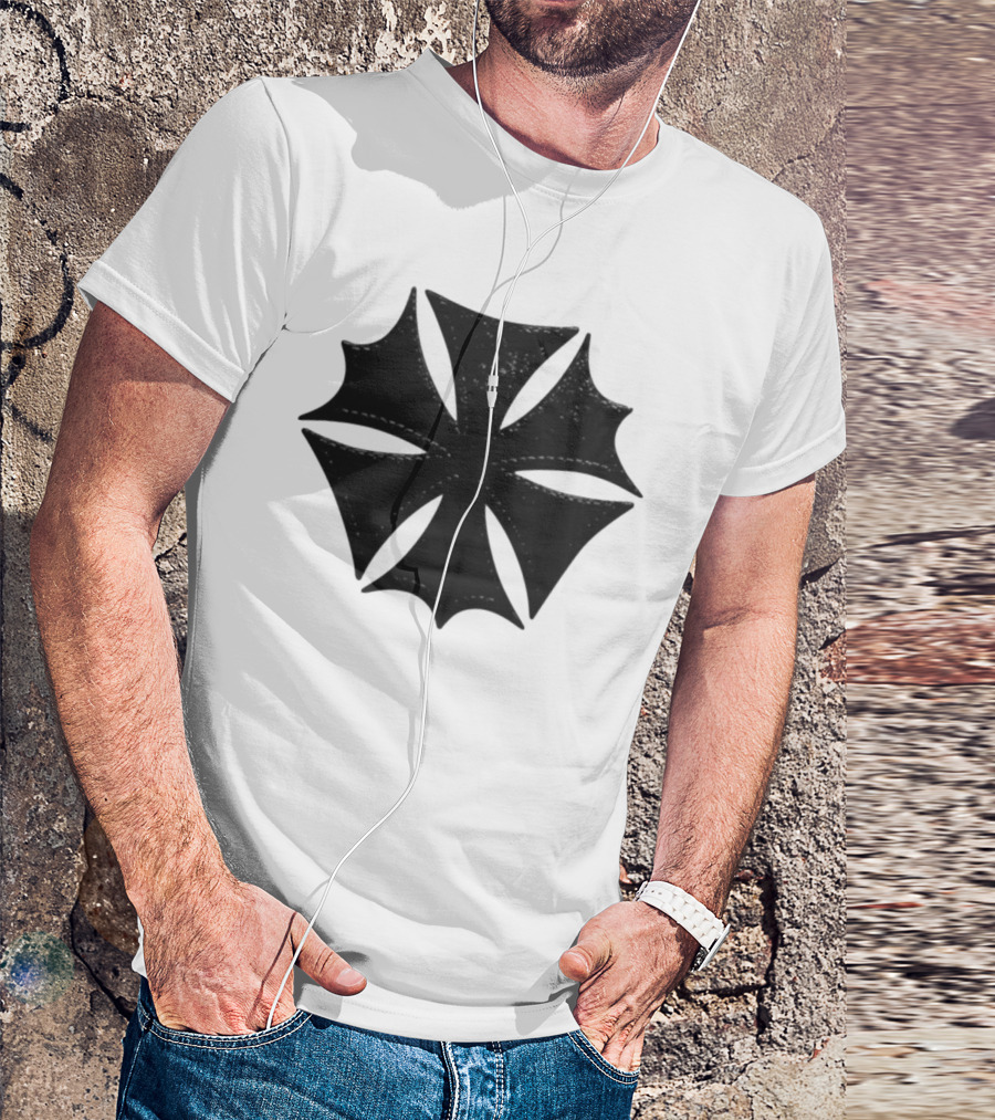 Hardstone Psycho Iron Cross Symbol Black T-Shirt