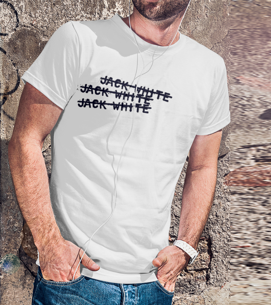 Jack White X3 Stacked Text T-Shirt