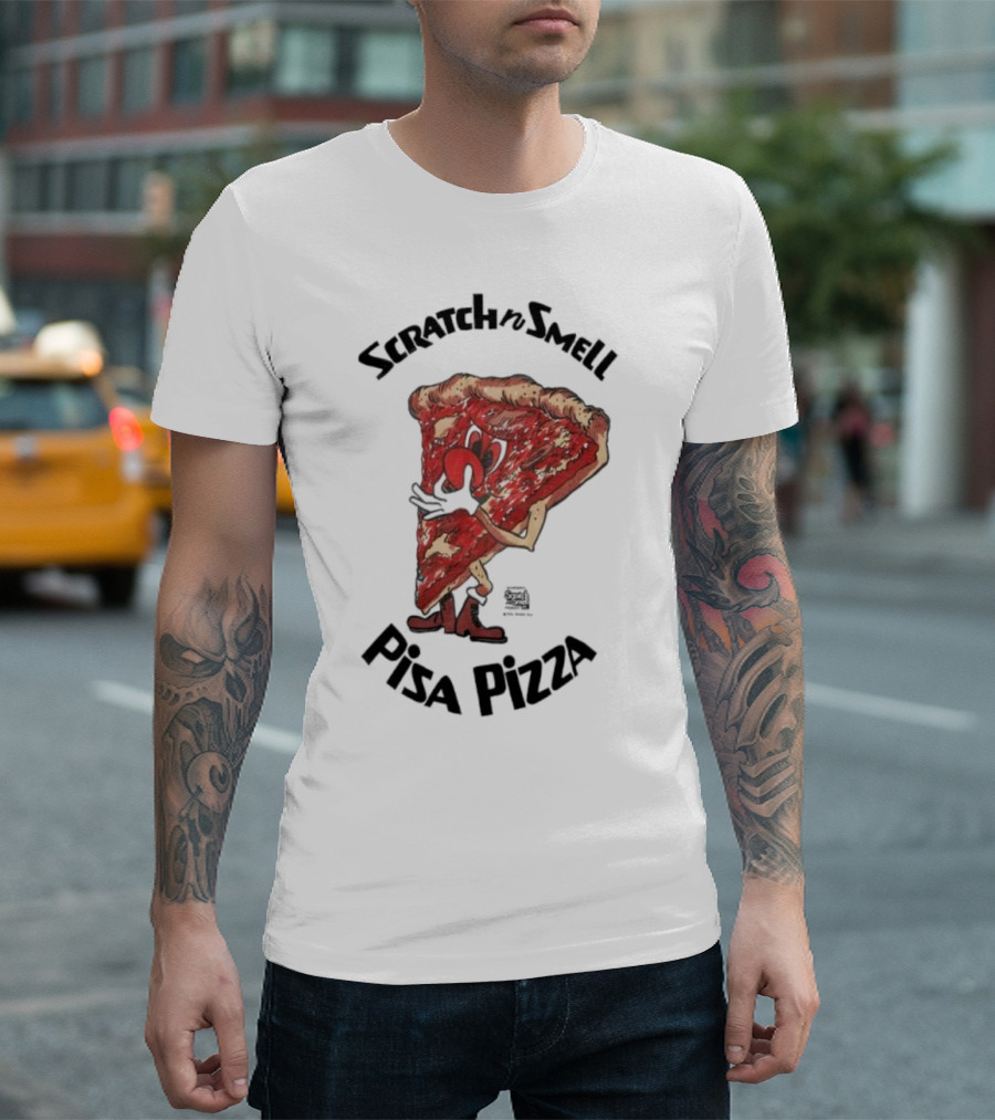 Scratchn Smell Pisa Pizza Slice Fun T-Shirt