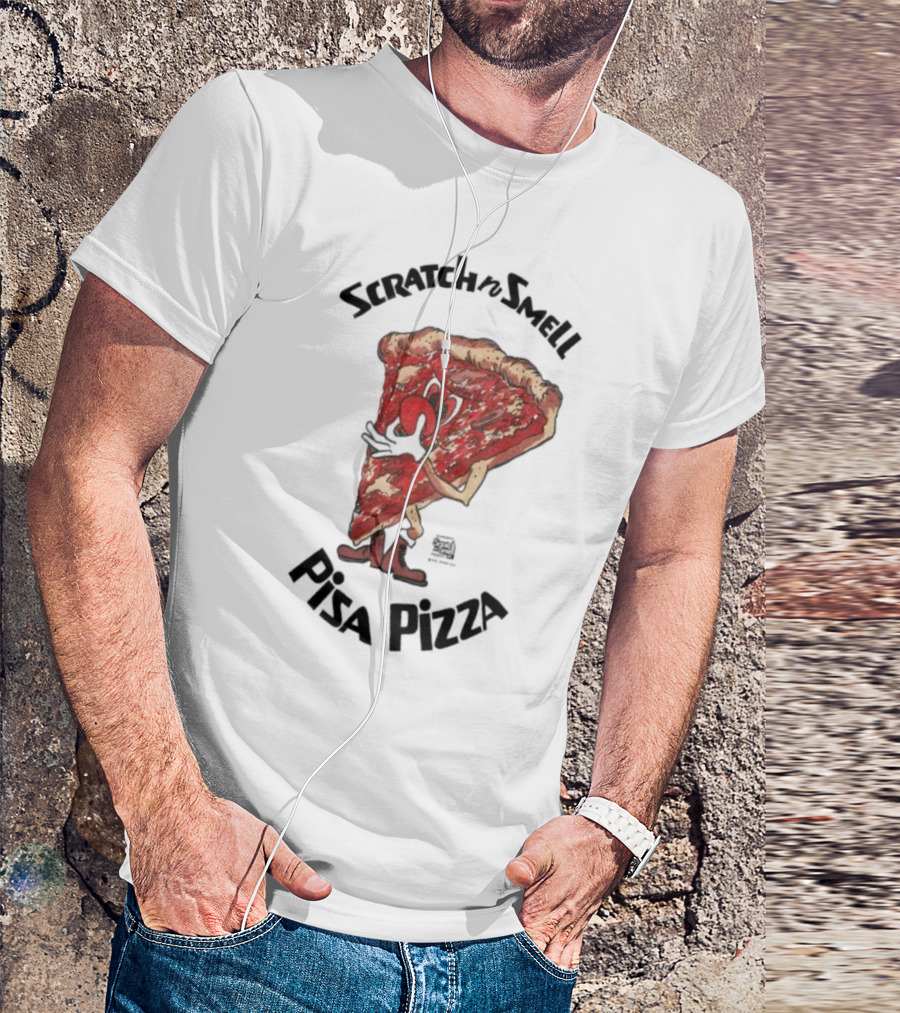Scratchn Smell Pisa Pizza Slice Fun T-Shirt
