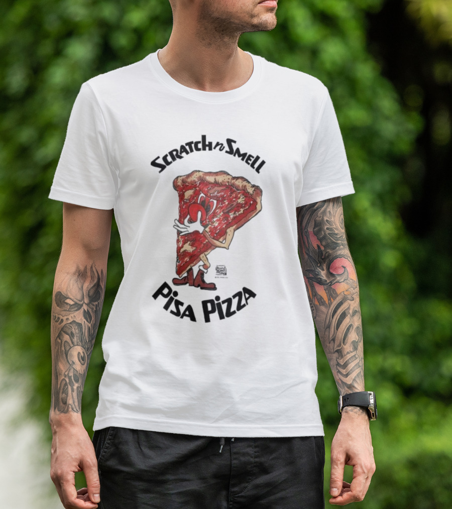 Scratchn Smell Pisa Pizza Slice Fun T-Shirt