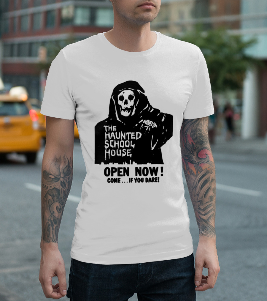 The Haunted School House Horror Movie Eerie Childhood Education Ghost Story T-Shirt