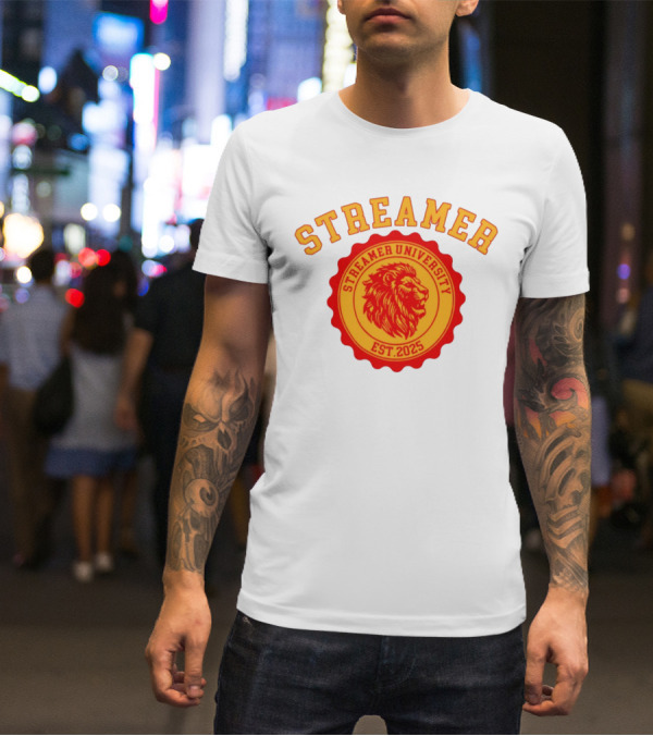 Streamer University Est 2025 Lion Emblem T-Shirt