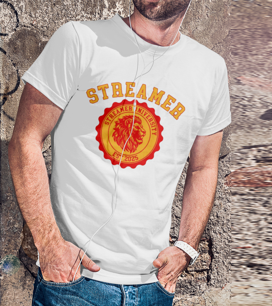 Streamer University Est 2025 Lion Emblem T-Shirt