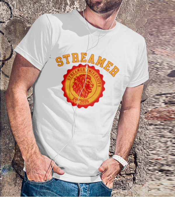 Streamer University Est 2025 Lion Emblem T-Shirt