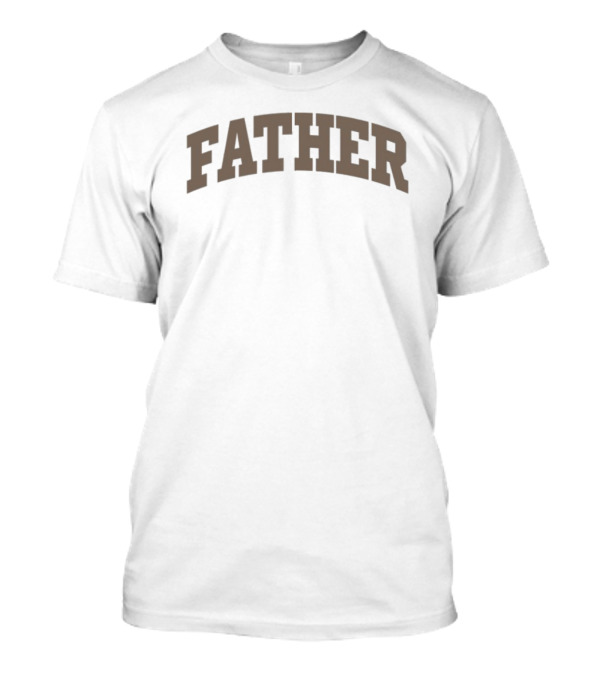 Unwell Father Text Arch Style Brown Letters T-Shirt