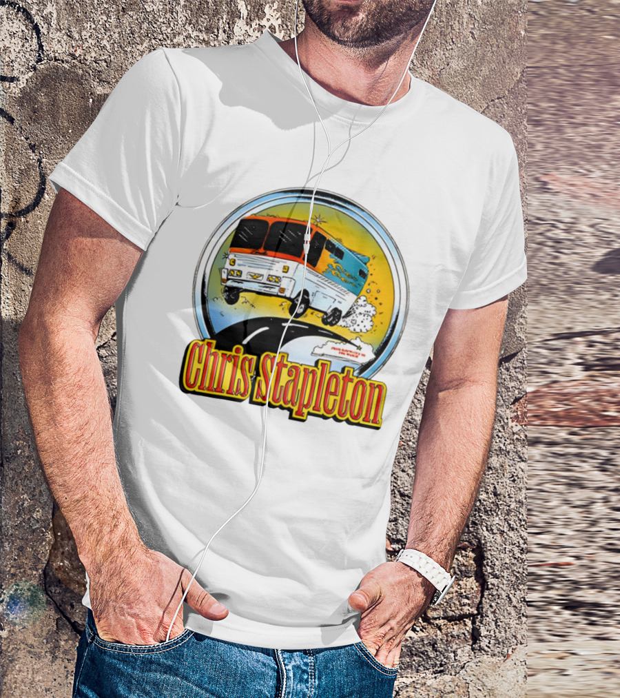 Chris Stapleton Youth Bus Flying Road Adventure T-Shirt
