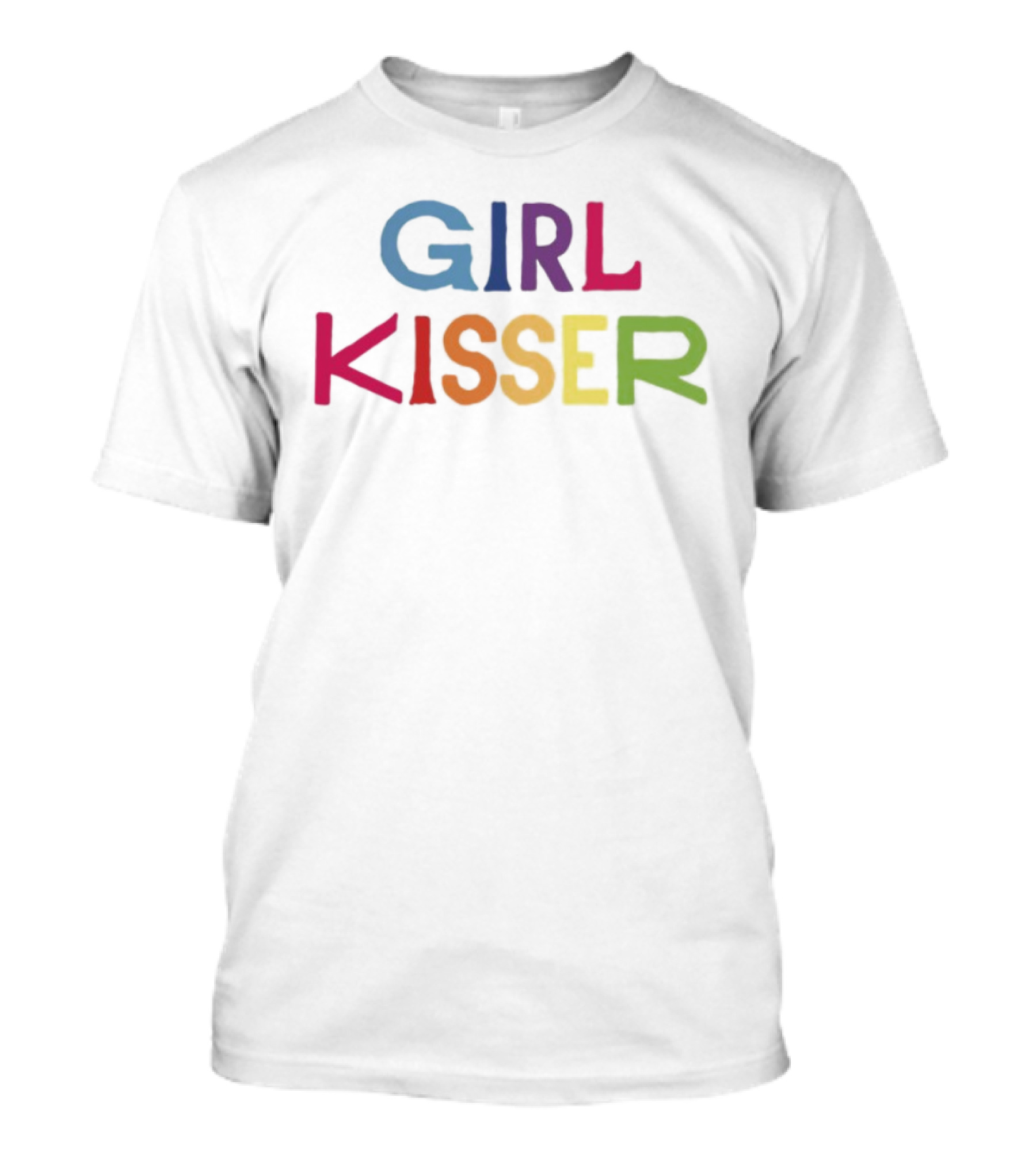 Rainbow Pride Girlinred Girl Kisser LGBTQ+ Bold Statement T-Shirt