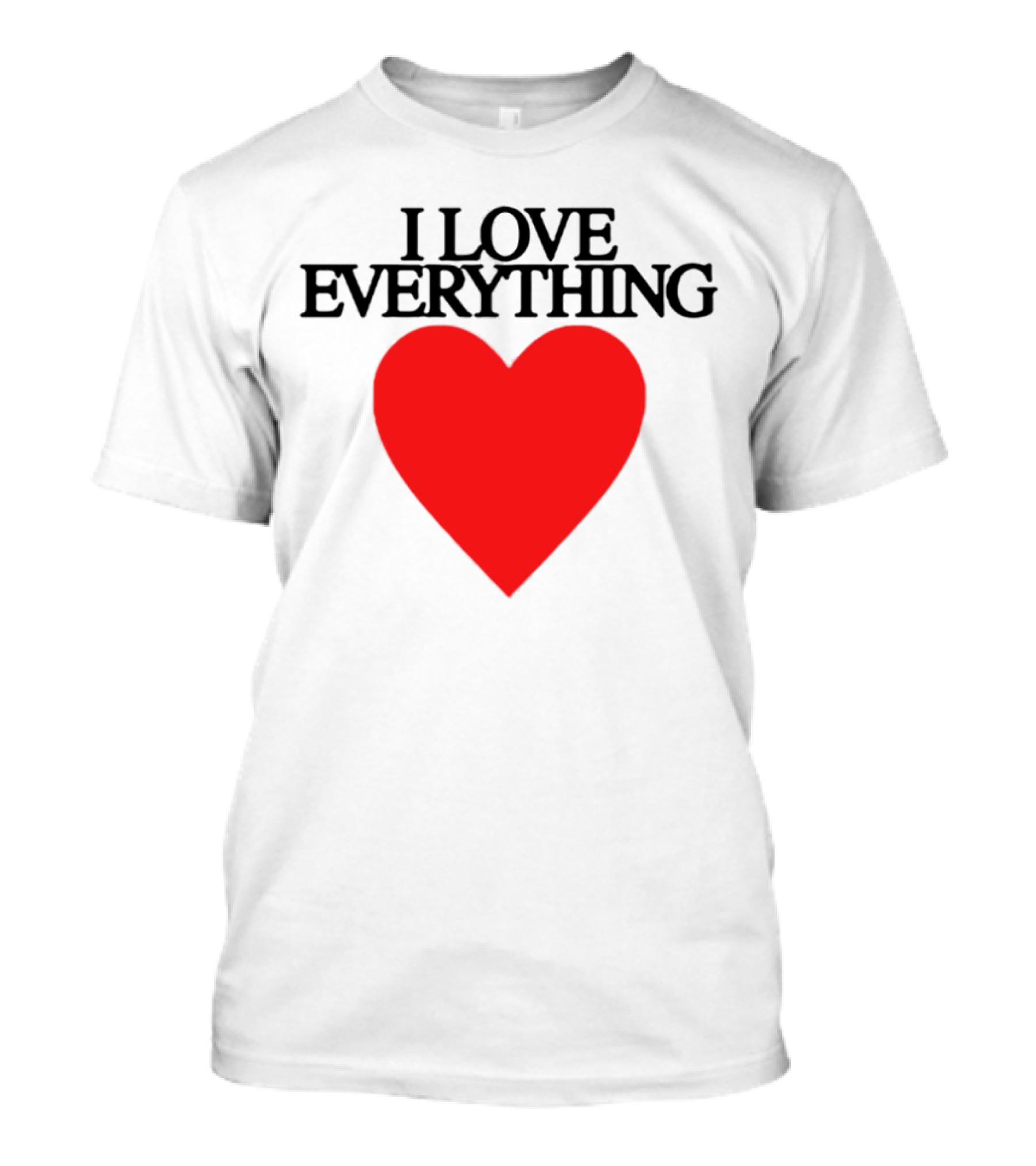 Mira Joyce I Love Everything Heart Red Graphic Style T-Shirt