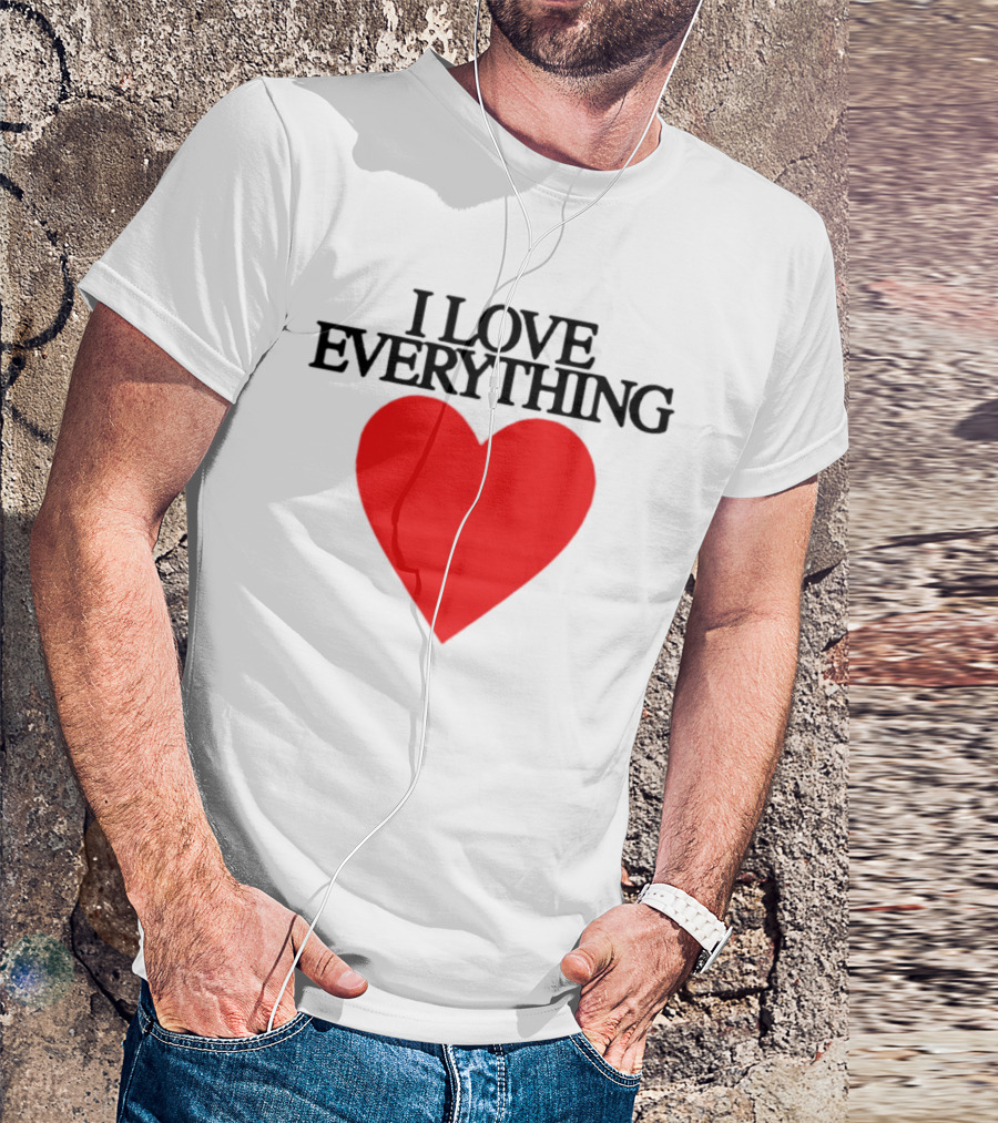 Mira Joyce I Love Everything Heart Red Graphic Style T-Shirt