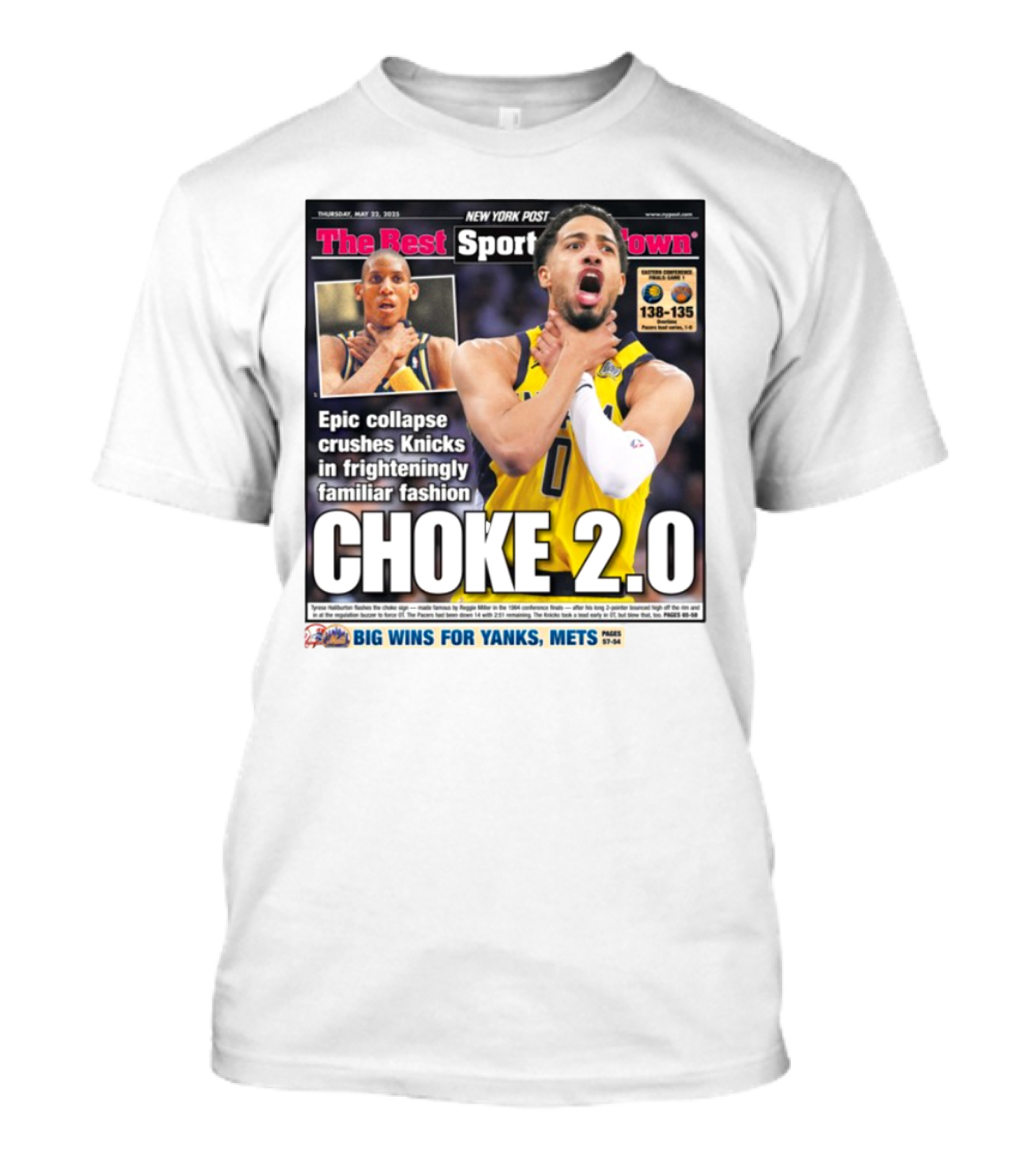 New York Post Epic Collapse Choke 2.0 Knicks Frighteningly Familiar Fashion T-Shirt