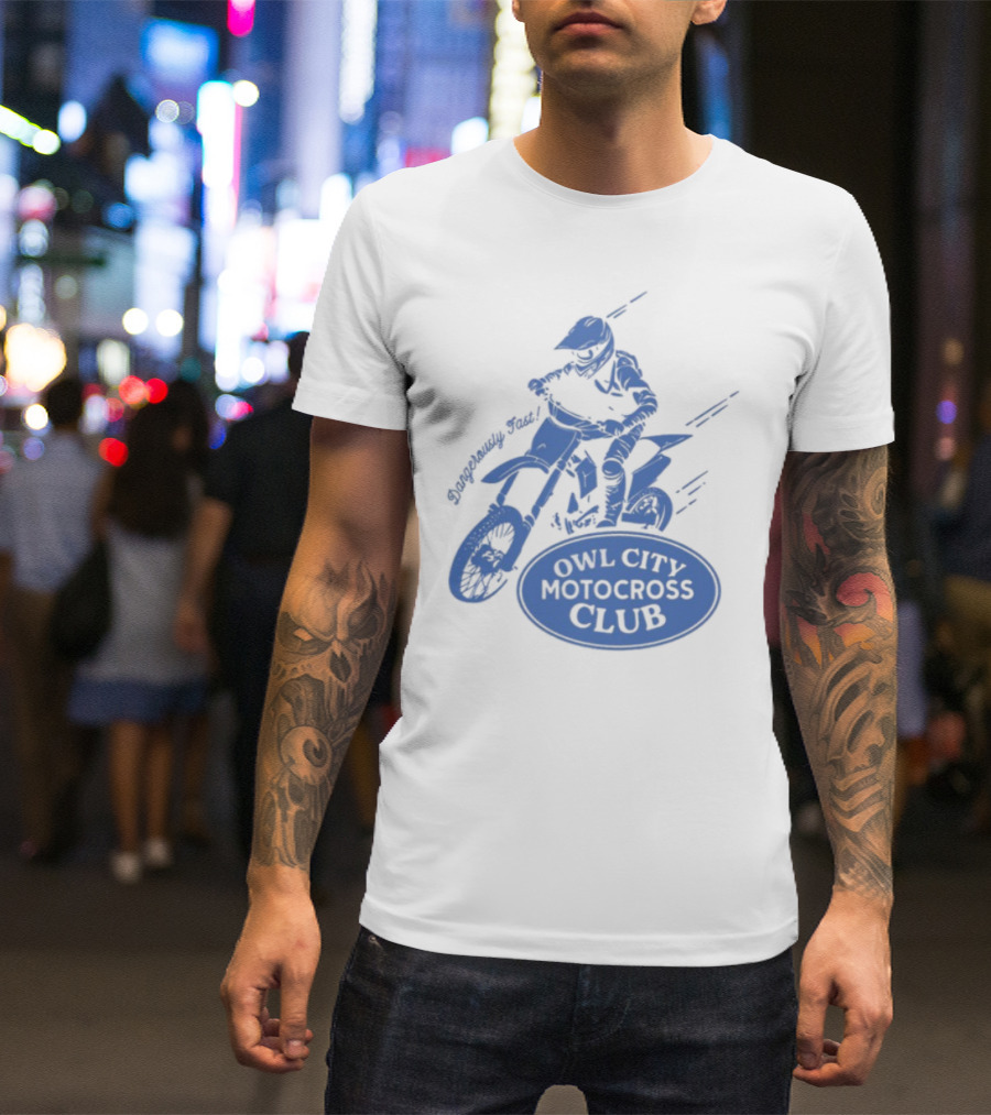 Owl City Motocross Club Dirt Bike Racer Adventure T-Shirt