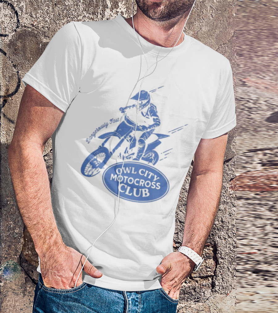 Owl City Motocross Club Dirt Bike Racer Adventure T-Shirt