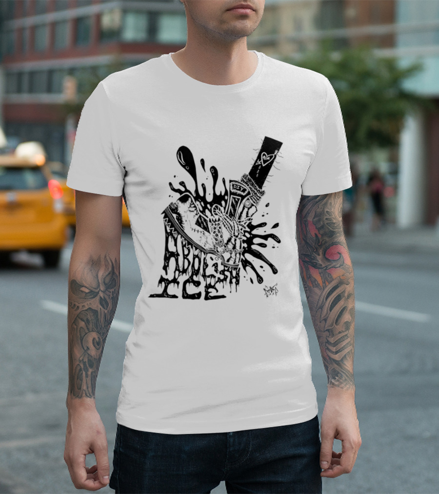 Punk With A Camera Abolish Ice Graphic Design Illustration T-Shirt
