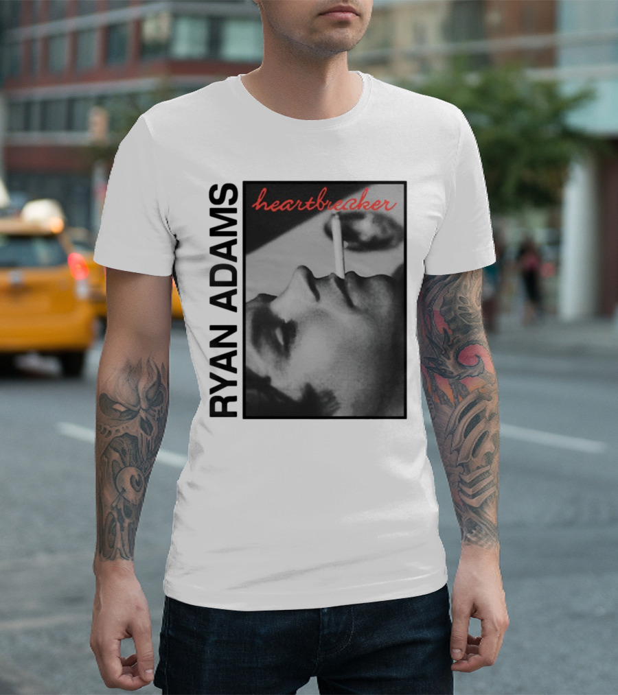 Ryan Adams Heartbreaker Anniversary Cigarette Portrait T-Shirt