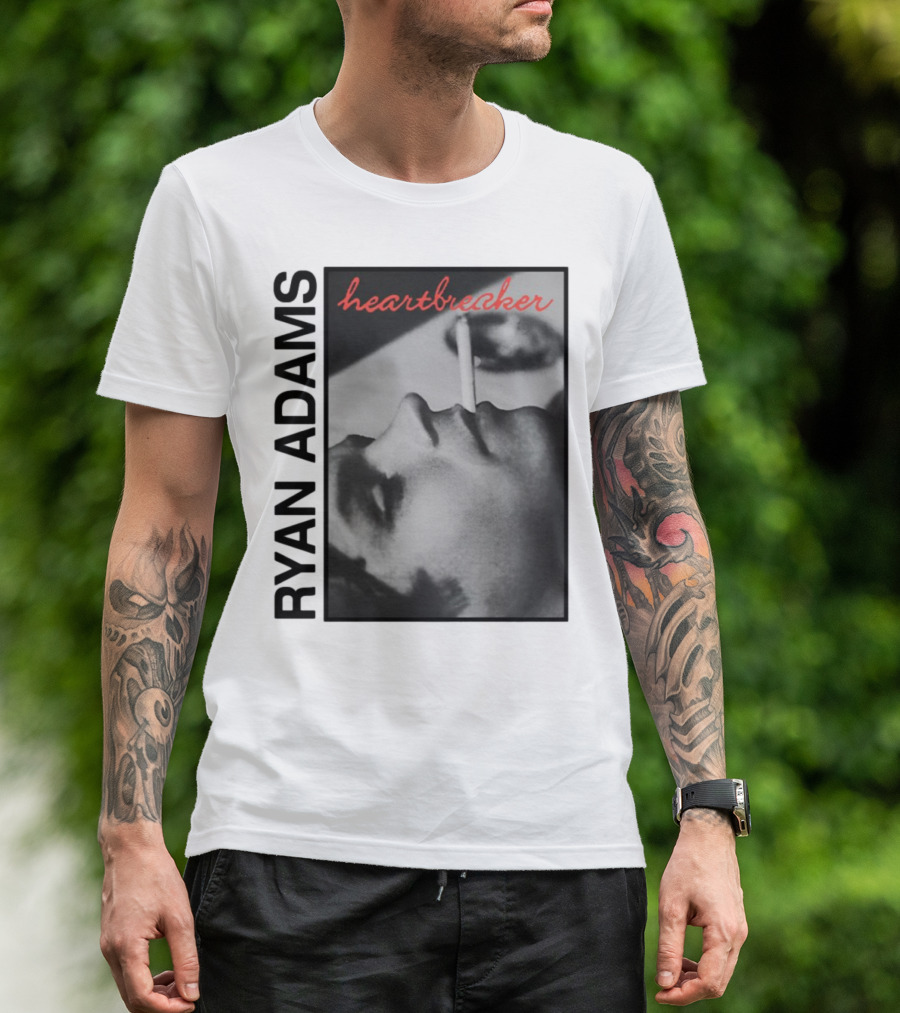 Ryan Adams Heartbreaker Anniversary Cigarette Portrait T-Shirt