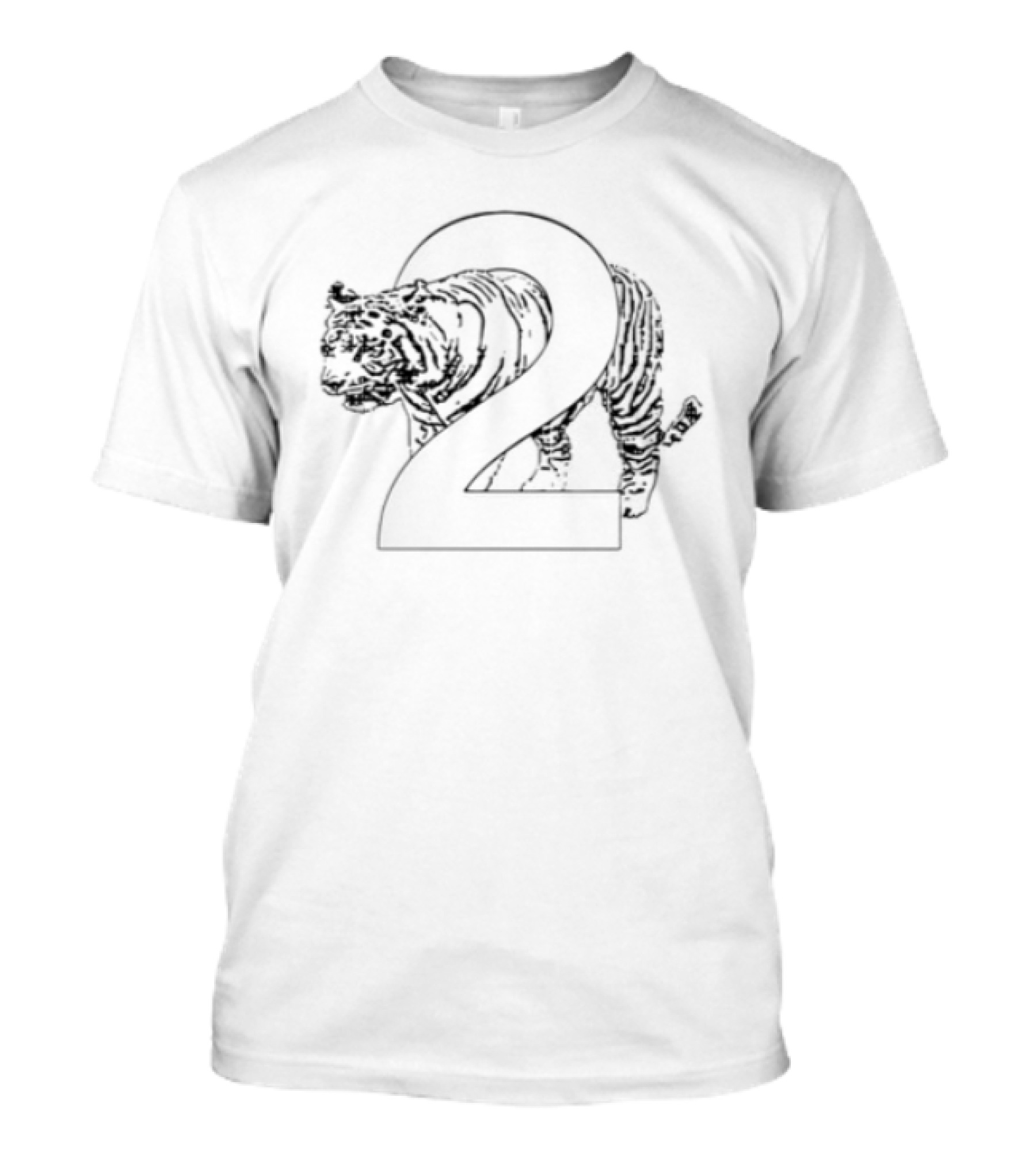 222 Pixel Tiger Graphic Wild Style T-Shirt