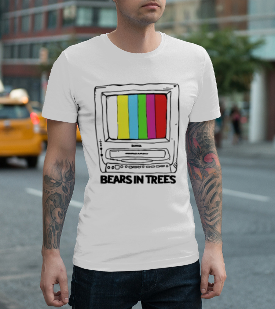 Bearsintrees TV Colorful Retro Bars Aesthetic T-Shirt