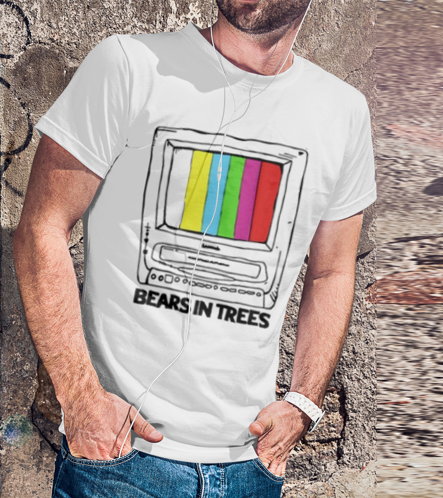 Bearsintrees TV Colorful Retro Bars Aesthetic T-Shirt