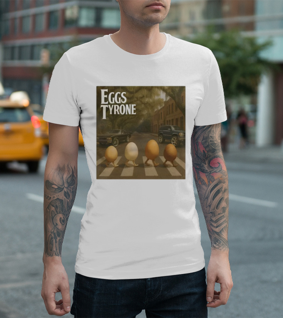 Eggs Tyrone Abbey Road Parody Street Scene T-Shirt