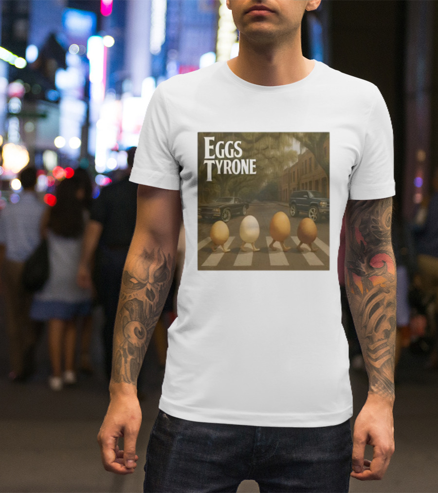 Eggs Tyrone Abbey Road Parody Street Scene T-Shirt