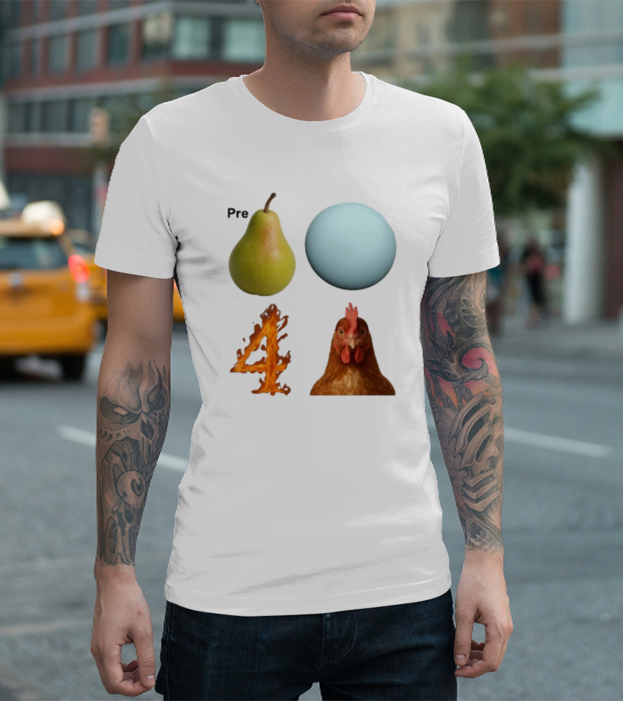 Prepare Pear Sphere Fire Chicken T-Shirt
