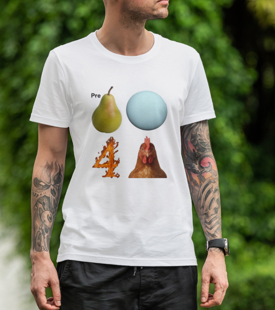 Prepare Pear Sphere Fire Chicken T-Shirt