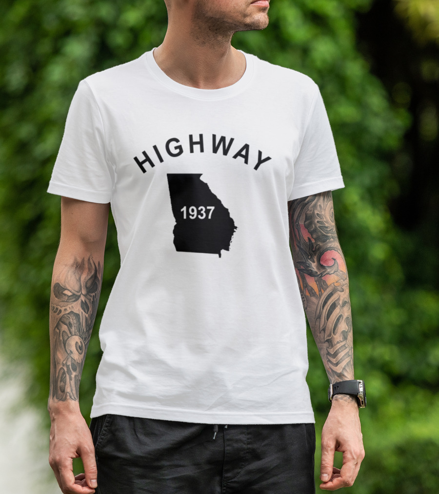 Highway 1937 Georgia Map Design Tyrus T-Shirt