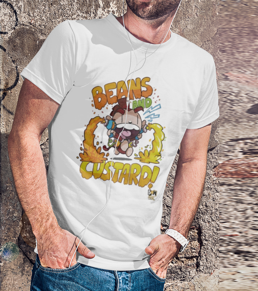 Beans And Custard Monkey Splash Comic Style Adventure T-Shirt