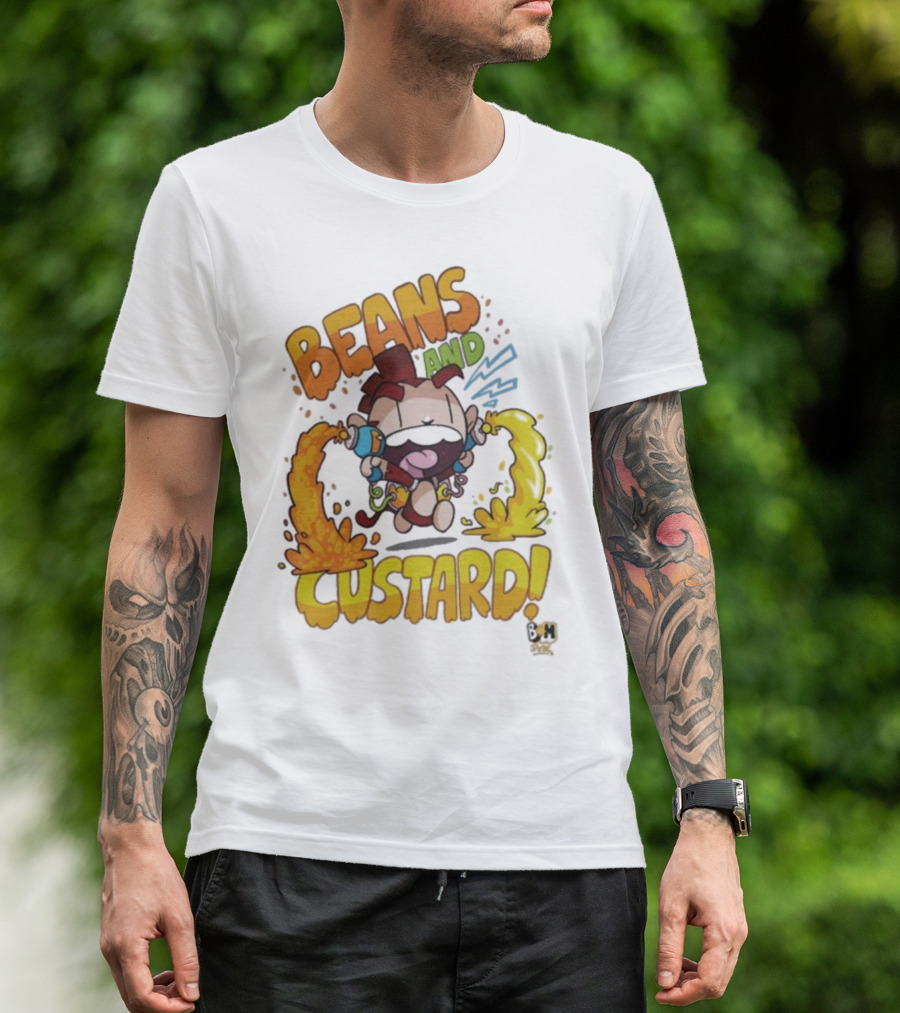 Beans And Custard Monkey Splash Comic Style Adventure T-Shirt