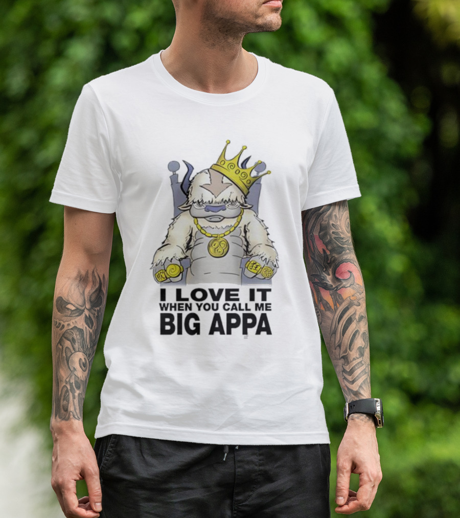 I Love It When You Call Me Big Appa Avatar Crowned King Yip Yip Gold Medallion And Rings T-Shirt