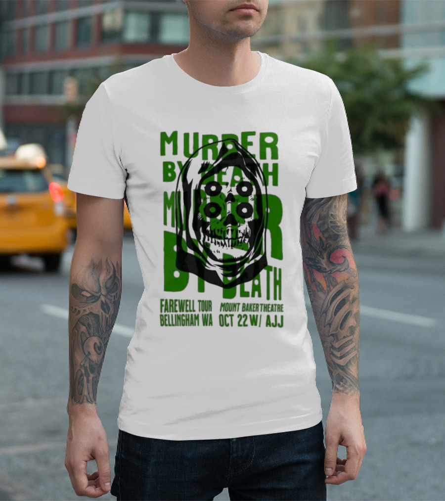 Murder By Death Farewell Tour Bellingham WA Oct 22 With AJJ 20th Anniversary T-Shirt