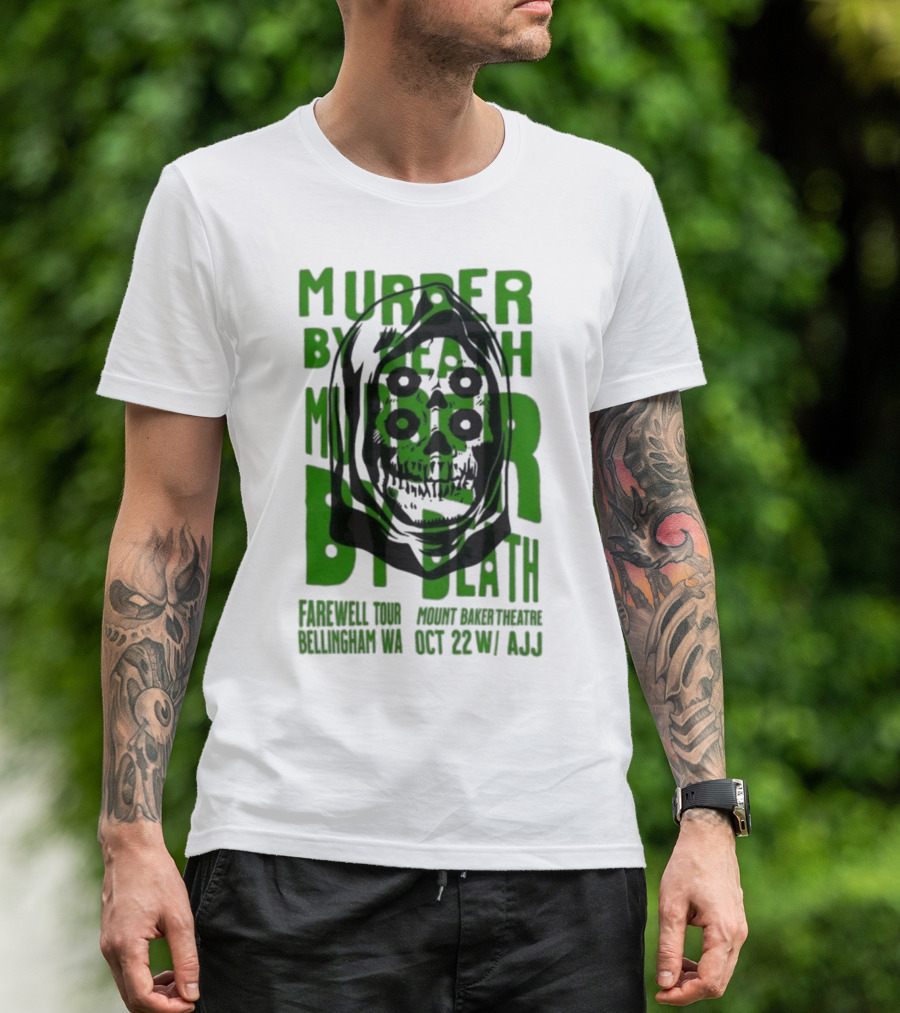 Murder By Death Farewell Tour Bellingham WA Oct 22 With AJJ 20th Anniversary T-Shirt
