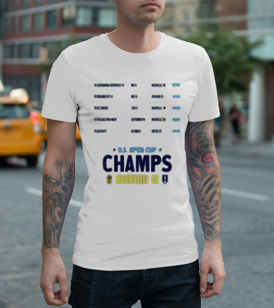 U.S. Open Cup Champs 2025 Nashville SC Concert Trophy T-Shirt