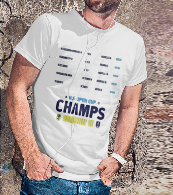 U.S. Open Cup Champs 2025 Nashville SC Concert Trophy T-Shirt