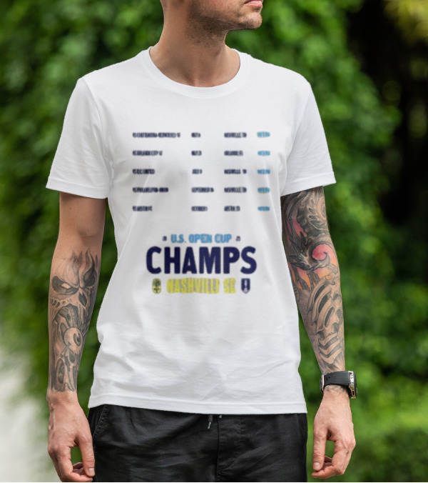 U.S. Open Cup Champs 2025 Nashville SC Concert Trophy T-Shirt