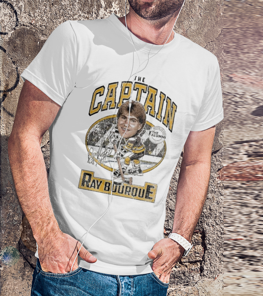 The Captain Ray Bourque NHL Alumni Association Spittin Chiclets Collaboration T-Shirt