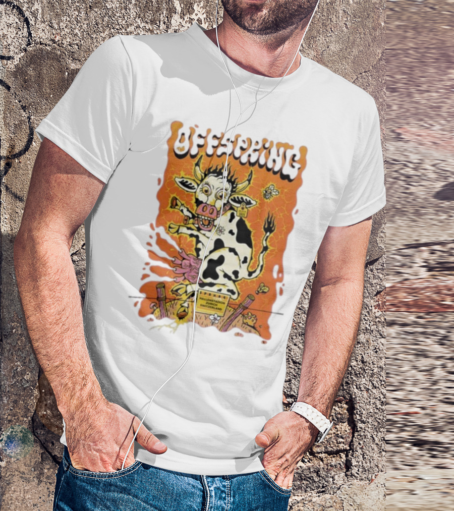 Offspring Hallenstadion Zurich 2025 Tour September Switzerland Cow Art T-Shirt