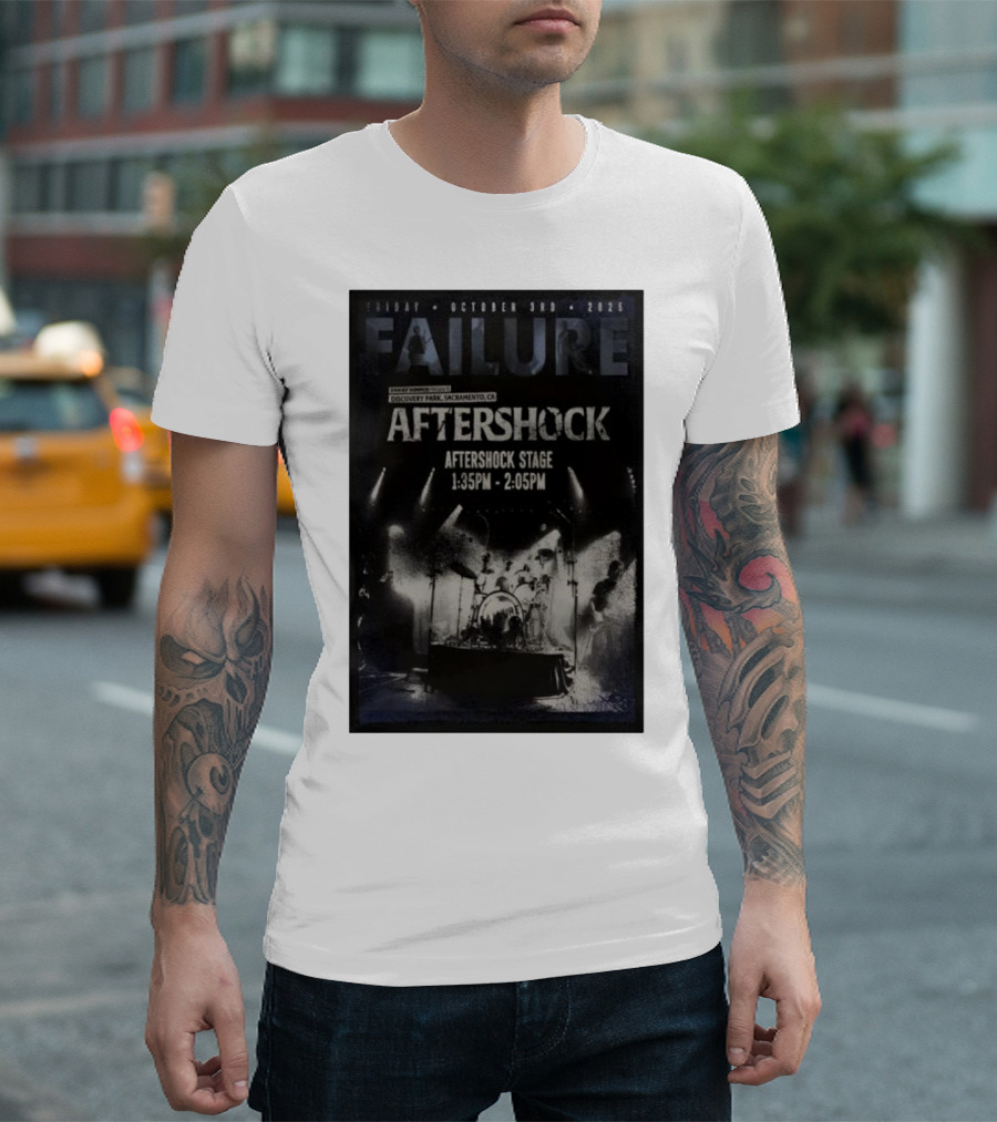 FAILURE Aftershock Discovery Park Sacramento October 3rd 2025 Tour T-Shirt