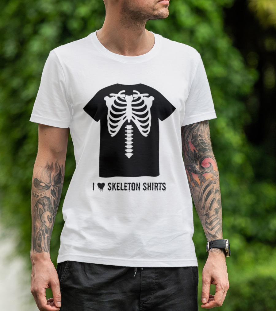 I Love Skeletons Heart Original Skeleton T-Shirt
