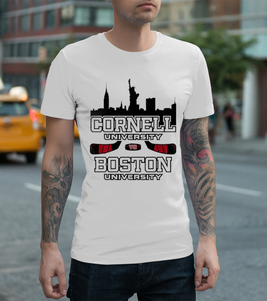 Red Hot Hockey Cornell University Boston University V8 T-Shirt
