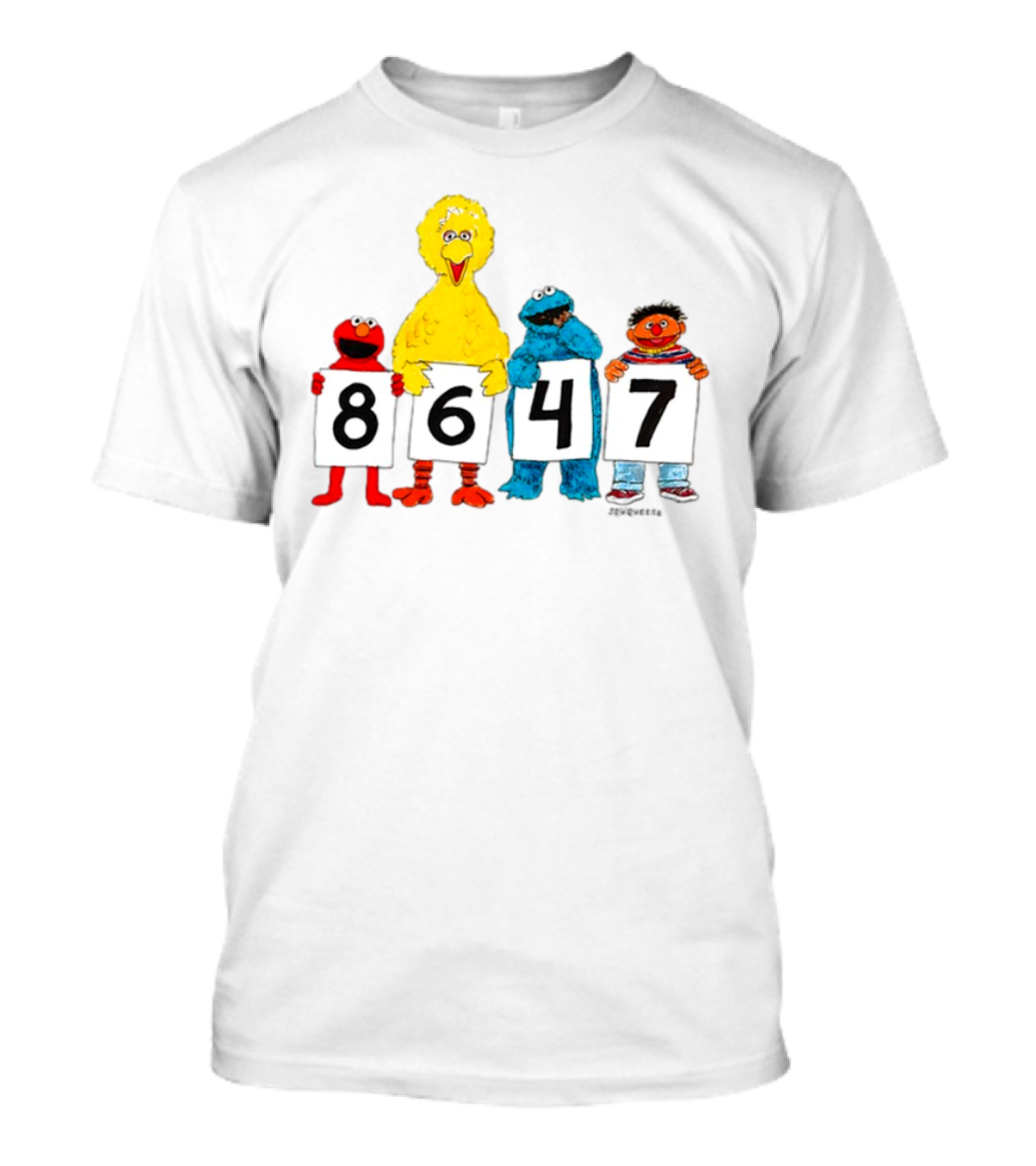 8647 Sesame Street Elmo Big Bird Cookie Monster Ernie T-Shirt